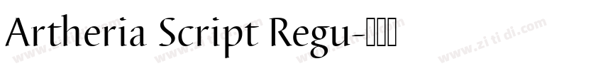 Artheria Script Regu字体转换